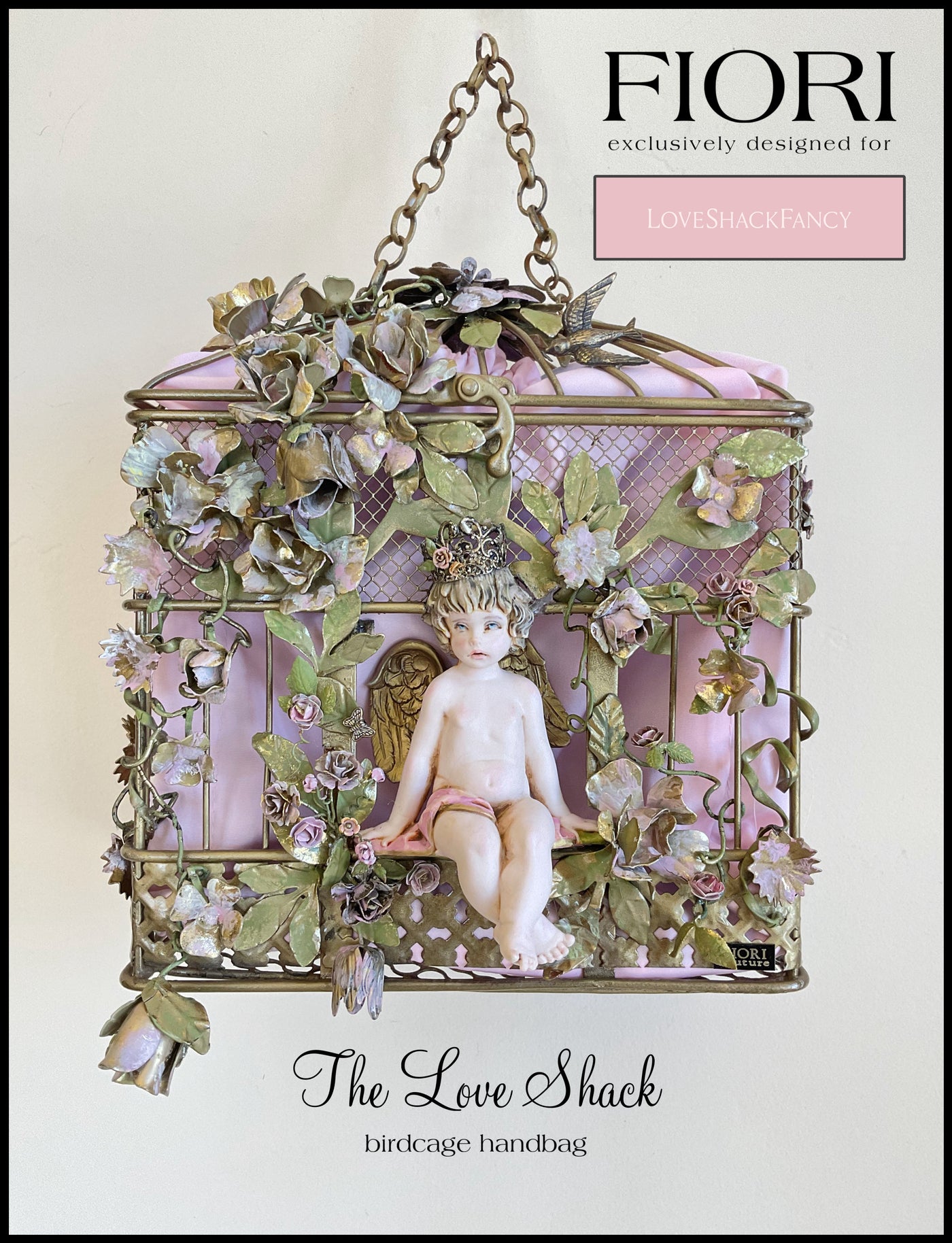 The LOVE SHACK Bird cage handbag