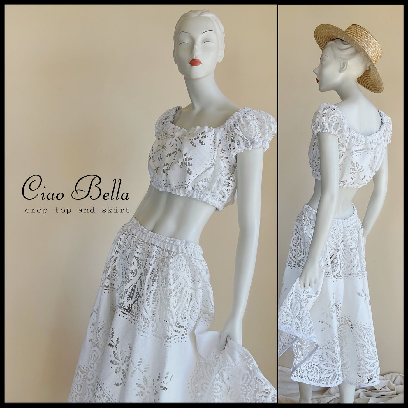 CIAO BELLA Crop Top and Skirt