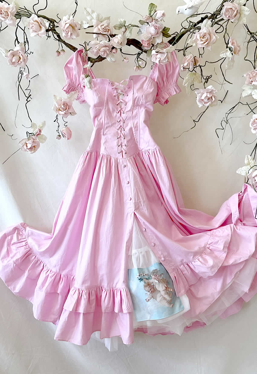 Pink Sicily Primavera Dress by FIORI Couture