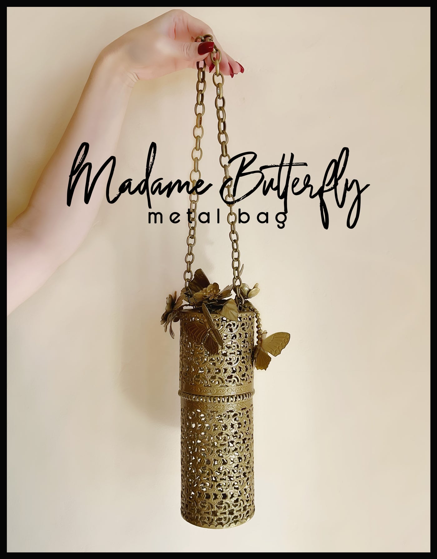 Madame Butterfly Metal handbag