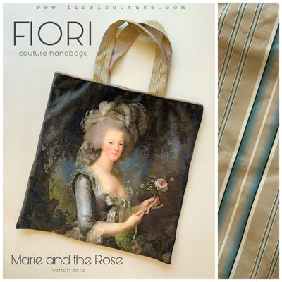 Marie and The Rose  Striped French Tote