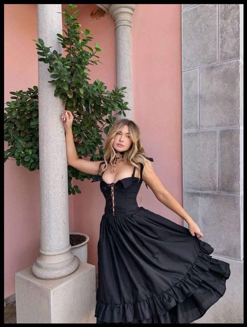 BLACK SICILY DRESS 2022 – Fiori Couture