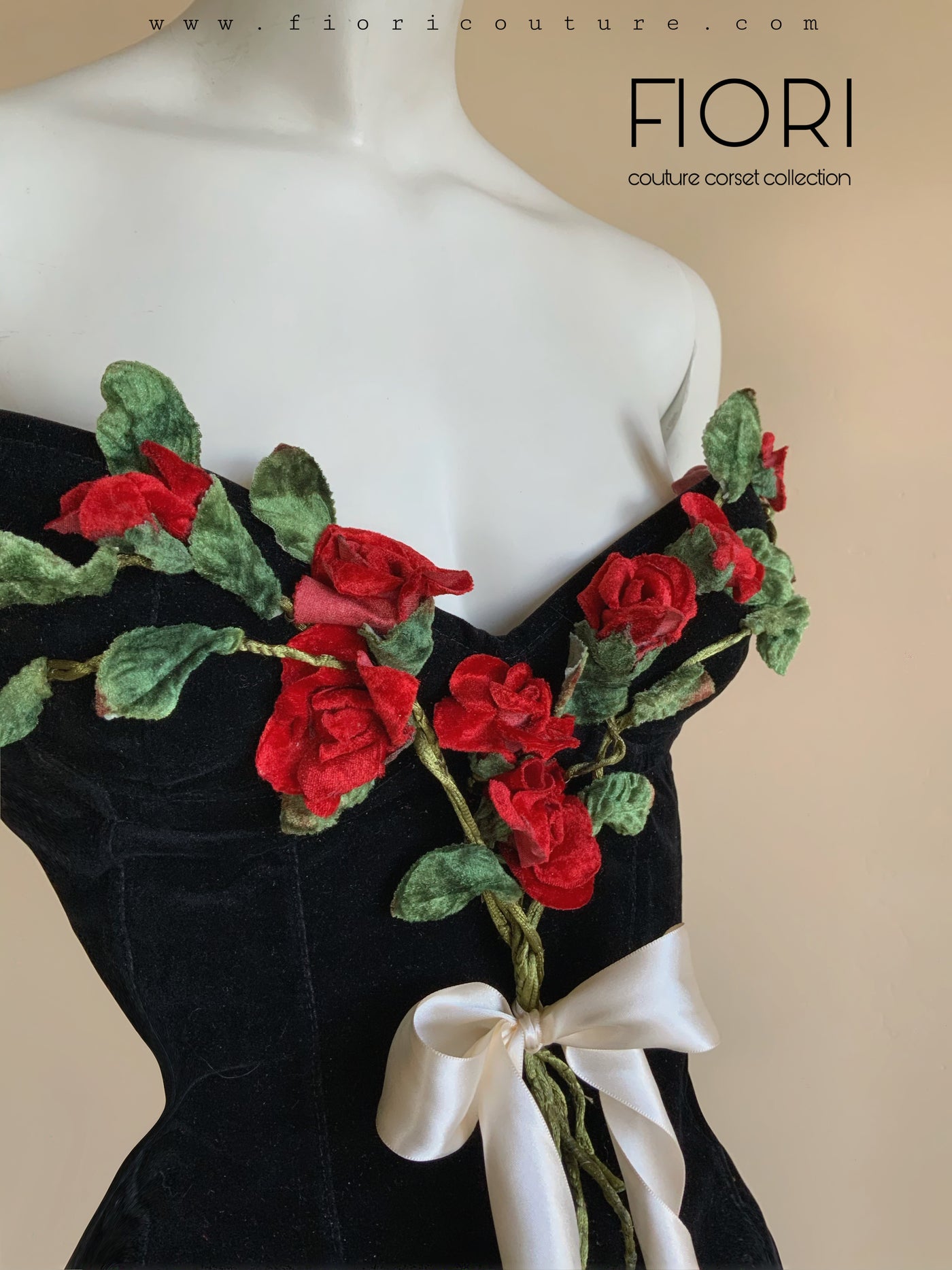 RED ROSES Bouquet Corset