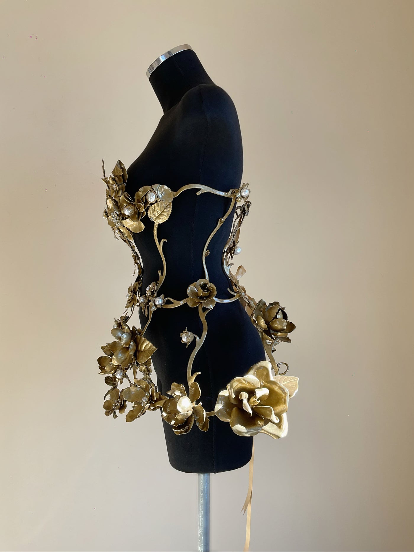 ROYAL GILDED GARDEN CORSET and matching crown