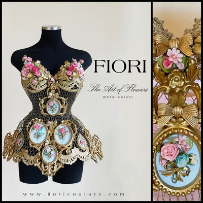 The ART of FLOWERS metal corset
