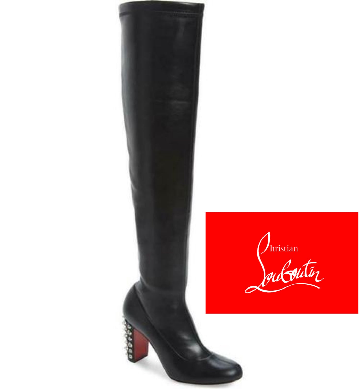 NEW Christian Louboutin Spiked Heel Boots