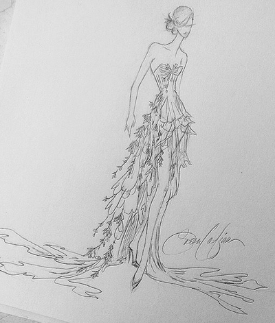 FIORI "WATER LILY" Couture Gown